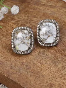 Biba Gold-Plated Artificial Stones Studded Geometric Shaped Studs