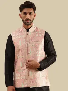 SOJANYA Woven Design Nehru Jackets
