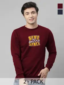 REYA Men Pack Of 2 Printed Sweatshirt
