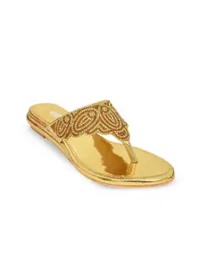 RACECOURSE Women Ethnic - Embellished Open Toe Flats