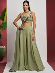 ALIZEH Embellished Lehenga & Blouse With Dupatta