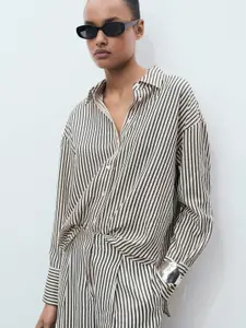 MANGO Striped Casual Shirt