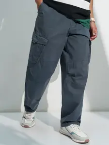 HIGHLANDER Men Loose Fit Cotton Cargos Trouser