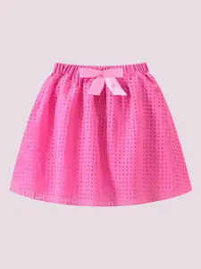 Mark & Mia Girls Bow Detailing Flared Knee Length Skirt