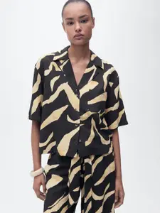 MANGO Abstract Printed Casual Shirt