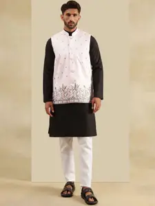 SOJANYA Men Embroidered Regular Kurta with Pyjamas