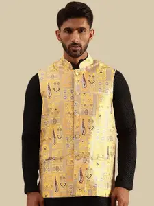 SOJANYA Geometric Brocade Design Nehru Jacket