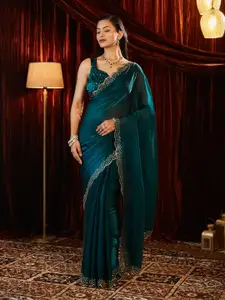 kasee Embellished Beads and Stones Silk Blend Designer Saree