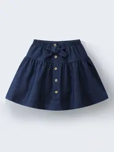 Mark & Mia Girls Bow Applique Details A-Line Knee Length Skirt