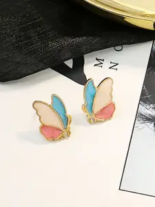 KRENOZ Gold-Plated Butterfly Shaped Studs