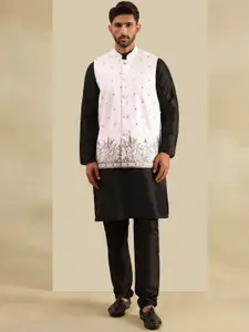 SOJANYA Men Embroidered Regular Dupion Silk Kurta with Pyjamas