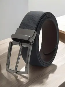 Provogue Men Textured Leather Reversible Formal Belt