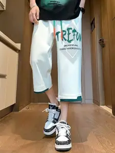 StyleCast Men Loose Fit Typography Printed Shorts