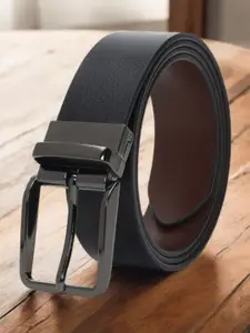 Provogue Men Textured Leather Reversible Formal Belt