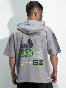 HIGHLANDER Marvel Hulk Men Oversized Drop Shoulder Hood Sweatshirt