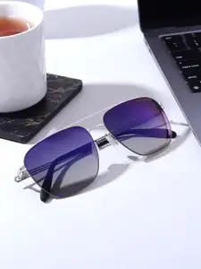 HASHTAG EYEWEAR Men Square Sunglasses With Polarised Lens EVAI-HL7058-M03