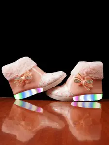 BAESD Girls Embellished LED Light Boots