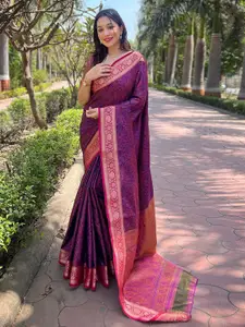 SGF11 Floral Zari Pure Silk Handloom Kanjeevaram Saree