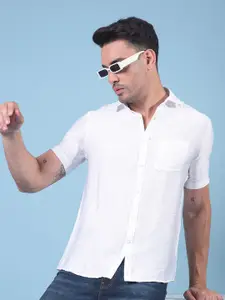 Crimsoune Club Men Classic Fit Solid Spread Collar Casual Shirt