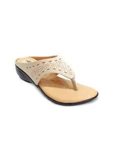 RACECOURSE Women Laser Cuts Open Toe Flats