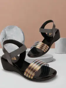 H.M. LADIES FOOTWEAR Women Embellished Wedge Heels Sandals