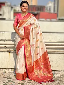 SGF11 Woven Design Zari Pure Silk Kanjeevaram Saree
