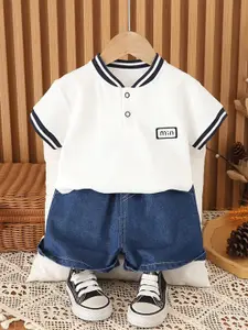 StyleCast x Revolte Boys V-Neck T-Shirt With Shorts