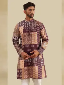 Anouk Men Ethnic Motifs Printed Mandarin Collar Straight Kurta