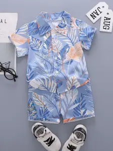 StyleCast x Revolte Boys Printed Short Sleeves Shirt With Shorts