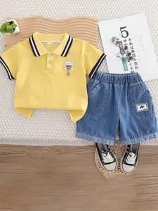 StyleCast x Revolte Boys Polo Collar T-shirt With Shorts