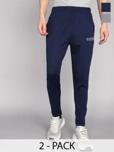 Moda Rapido Men Pack Of 2 Slim-Fit Mid-Rise Track Pants