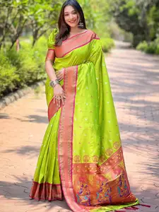 SGF11 Woven Design Zari Pure Silk Kanjeevaram Saree