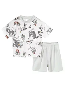 StyleCast x Revolte Boys Printed Short Sleeves T-shirt With Shorts