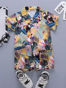 StyleCast x Revolte Boys Printed Short Sleeves Shirt With Shorts