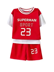 StyleCast x Revolte Boys Printed Short Sleeves T-shirt with Shorts