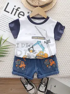 StyleCast x Revolte Boys Printed Short Sleeves T-shirt With Shorts