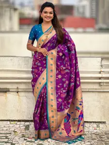 SGF11 Woven Design Zari Pure Silk Kanjeevaram Saree