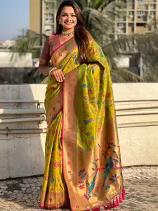 SGF11 Woven Design Zari Pure Silk Kanjeevaram Saree