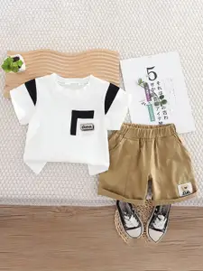 StyleCast x Revolte Boys Printed Round Neck T-Shirt With Shorts