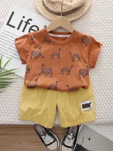 StyleCast x Revolte Boys Printed Short Sleeves T-shirt With Shorts