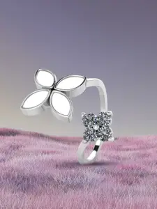MISS HIGHNESS Rhodium-Plated Cubic Zirconia StuddedFingerRing
