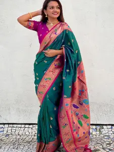 SGF11 Woven Design Zari Pure Silk Kanjeevaram Saree