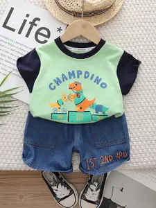 StyleCast x Revolte Boys Printed T-shirt with Shorts