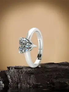 MISS HIGHNESS Rhodium-Plated Cubic Zirconia StuddedFingerRing
