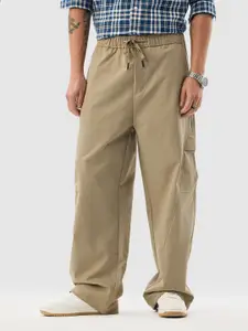 Snitch Men Mid-Rise Loose Fit Cargos Trousers