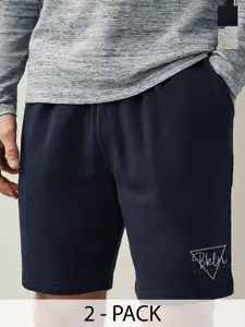 Moda Rapido Men Pack Of 2  Mid-Rise Loose Fit Shorts