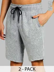 Moda Rapido Men Pack Of 2 Mid-Rise Loose Fit Shorts