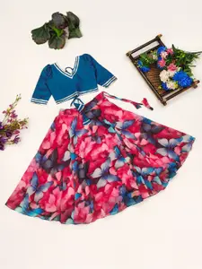 BAESD Girls Ombre Dyed Lehenga With Blouse