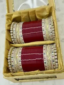 T4 JEWELS Set Of 64 EmbellishedBridalChuda