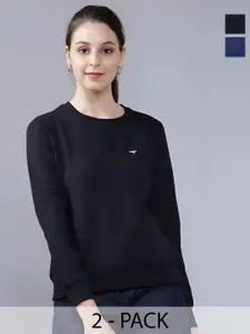 REYA Women Pack Of 2 Round Neck Long Sleeves Sweatshirt